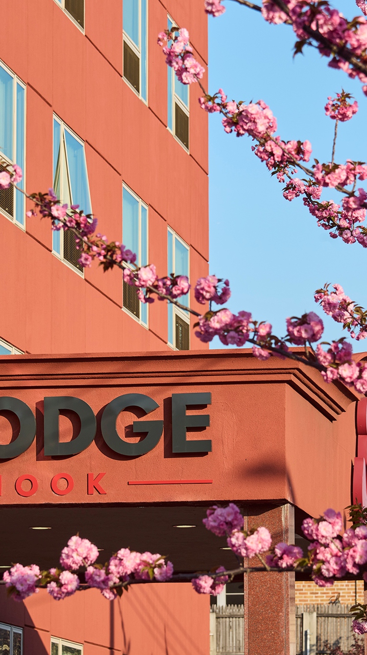 Exterior of hotel in Red Hook, Brooklyn