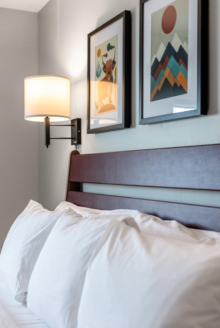 Close up of pillows on bed